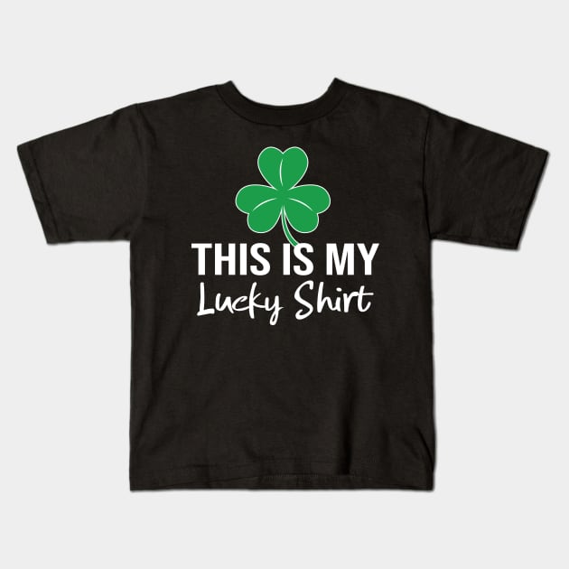 This is My Lucky Shirt Kids T-Shirt by Miranda Nelson